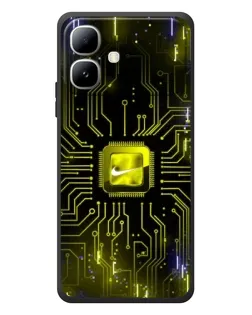 Чехол для Infinix Smart 20 с картинкой «Nike — золотая искра»