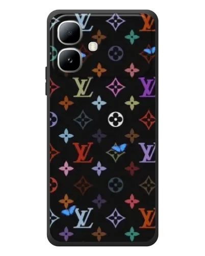 Чехол для Infinix Smart 20 с картинкой «Цветная монограмма LV»