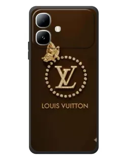 Чехол для Infinix Smart 20 с картинкой «LV — золотая печать»