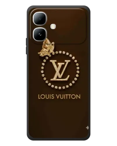 Чехол для Infinix Smart 20 с картинкой «LV — золотая печать»