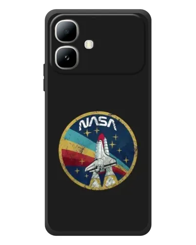 Чехол для Infinix Smart 20 с картинкой «NASA — эмблема миссии»
