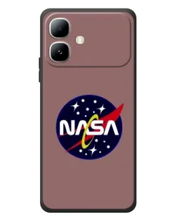 Чехол для Infinix Smart 20 с картинкой «NASA — ретро космос»