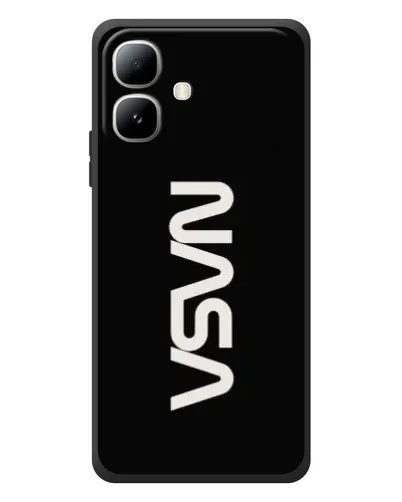 Чехол для Infinix Smart 20 с картинкой «NASA — вертикальный логотип»