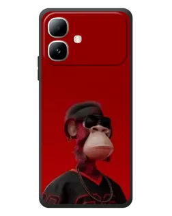 Чехол для Infinix Smart 20 с картинкой «Bored Ape в красном»