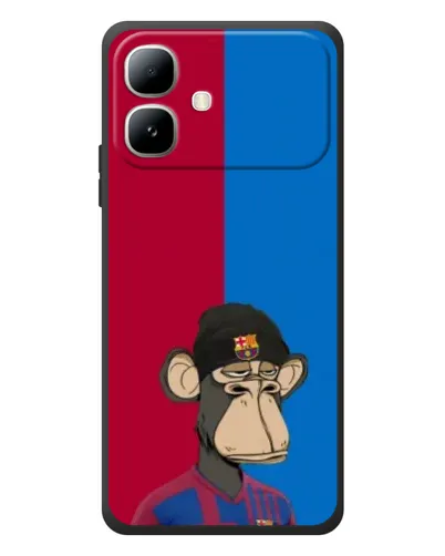 Чехол для Infinix Smart 20 с картинкой «Bored Ape — фанат Барсы»