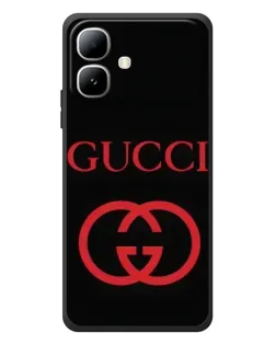 Чехол для Infinix Smart 20 с картинкой «Gucci — красный логотип»