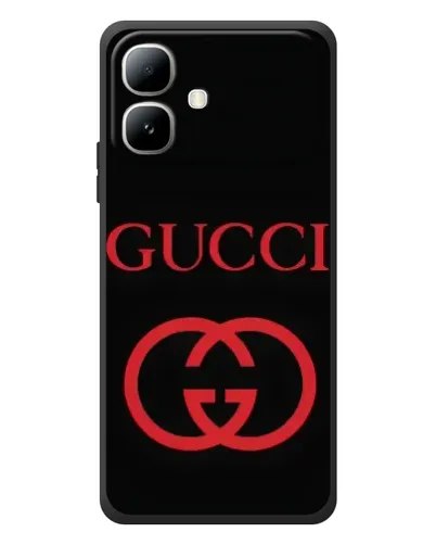 Чехол для Infinix Smart 20 с картинкой «Gucci — красный логотип»