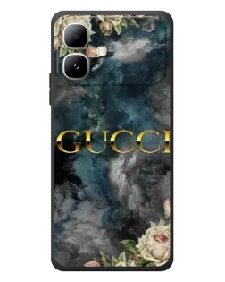 Чехол для Infinix Smart 20 с картинкой «Абстрактные цветы Gucci»