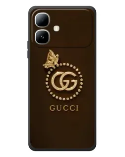 Чехол для Infinix Smart 20 с картинкой «Gucci — золотая бабочка»