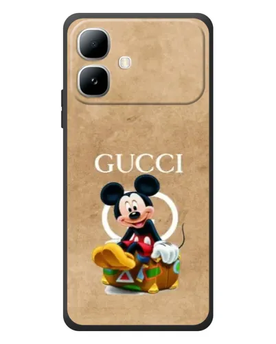 Чехол для Infinix Smart 20 с картинкой «Микки Маус Gucci — крафт»