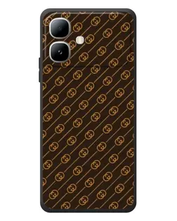 Чехол для Infinix Smart 20 с картинкой «Gucci — золотые диагонали»