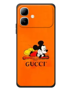 Чехол для Infinix Smart 20 с картинкой «Микки Маус Gucci — оранж»