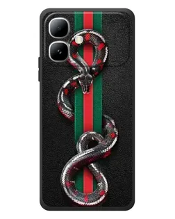 Чехол для Infinix Smart 20 с картинкой «Gucci — змея на полосе»