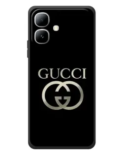 Чехол для Infinix Smart 20 с картинкой «Gucci — золото на черном»