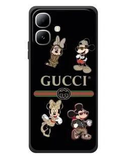 Чехол для Infinix Smart 20 с картинкой «Gucci — герои Disney и монограмма»