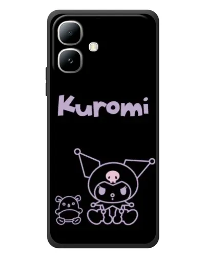 Чехол для Infinix Smart 20 с картинкой «Kuromi — черный минимализм»