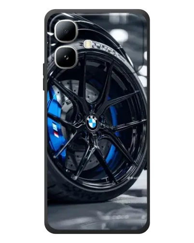 Чехол для Infinix Smart 20 с картинкой «Колесо BMW вблизи»