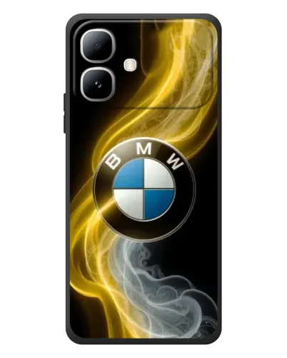 Чехол для Infinix Smart 20 с картинкой «Золотистый дым BMW»