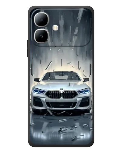 Чехол для Infinix Smart 20 с картинкой «BMW в свете фар»