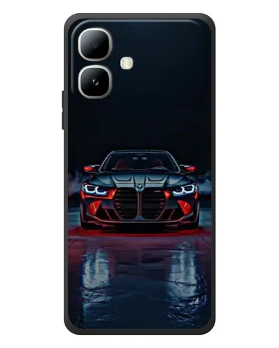 Чехол для Infinix Smart 20 с картинкой «BMW на мокрой дороге»