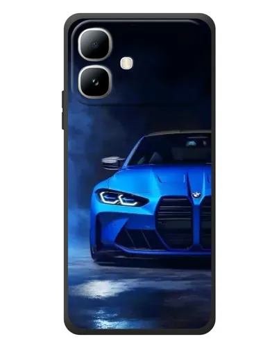 Чехол для Infinix Smart 20 с картинкой «Голубая BMW M4»