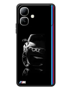 Чехол для Infinix Smart 20 с картинкой «Силуэт BMW в темноте»