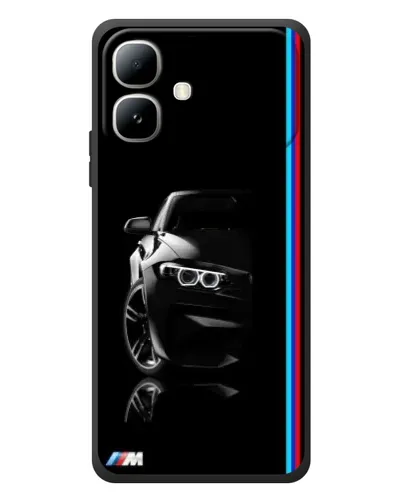 Чехол для Infinix Smart 20 с картинкой «Силуэт BMW в темноте»