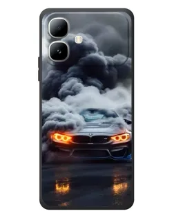 Чехол для Infinix Smart 20 с картинкой «BMW в дыму»