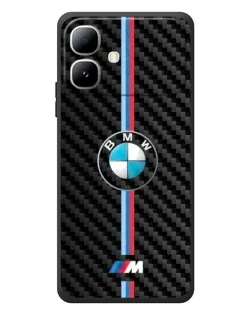 Чехол для Infinix Smart 20 с картинкой «Эмблема BMW и карбон»