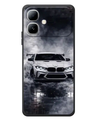 Чехол для Infinix Smart 20 с картинкой «BMW сквозь туман»