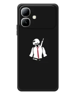 Чехол для Infinix Smart 20 с картинкой «PUBG — силуэт воина»