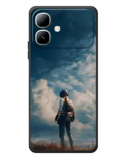 Чехол для Infinix Smart 20 с картинкой «Герой PUBG на скале»