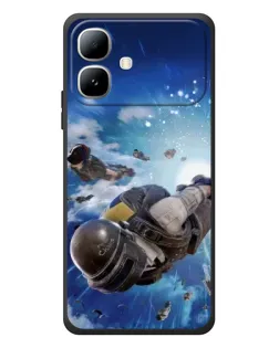 Чехол для Infinix Smart 20 с картинкой «Десант PUBG — прыжок»