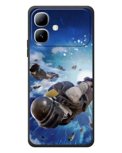 Чехол для Infinix Smart 20 с картинкой «Десант PUBG — прыжок» Чехол для Infinix Smart 20 с картинкой «Десант PUBG — прыжок»