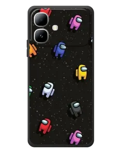 Чохол для Infinix Smart 20 з картинкою «Космічний патерн Among Us»