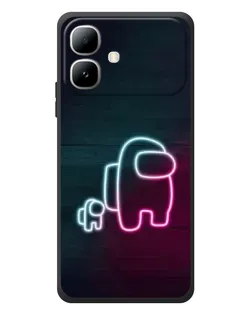 Чехол для Infinix Smart 20 с картинкой «Among Us неон-арт»