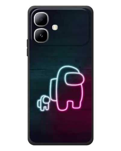 Чехол для Infinix Smart 20 с картинкой «Among Us неон-арт»