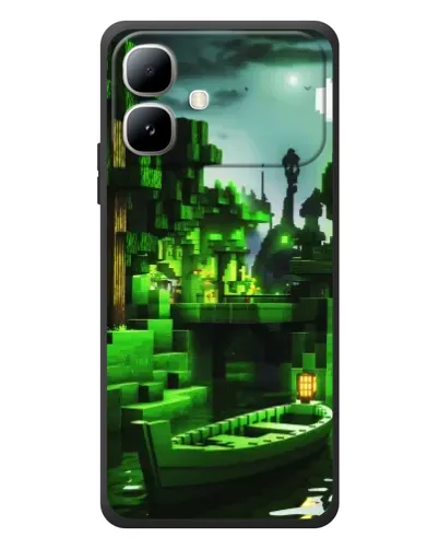 Чехол для Infinix Smart 20 с картинкой «Minecraft лесной пейзаж»