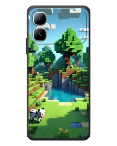Чехол для Infinix Smart 20 с картинкой «Minecraft летний день»