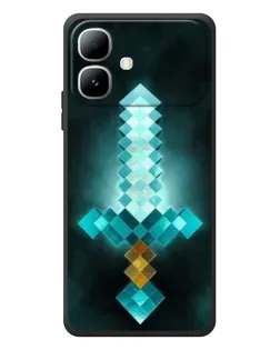 Чехол для Infinix Smart 20 с картинкой «Алмазный меч неон»