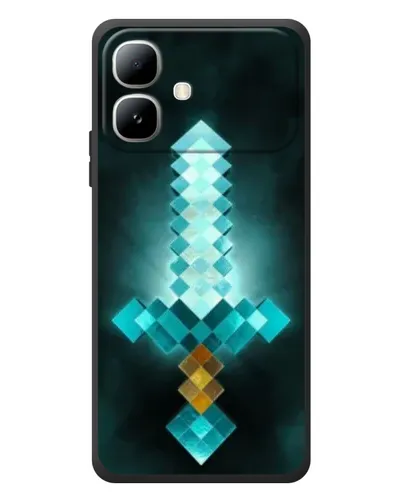 Чехол для Infinix Smart 20 с картинкой «Алмазный меч неон»