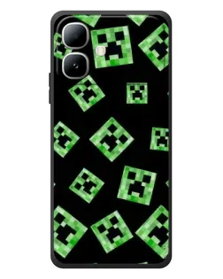 Чехол для Infinix Smart 20 с картинкой «Паттерн с криперами»