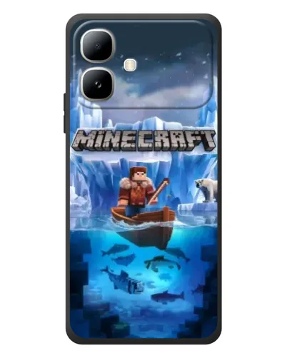 Чехол для Infinix Smart 20 с картинкой «Minecraft ледяной мир»