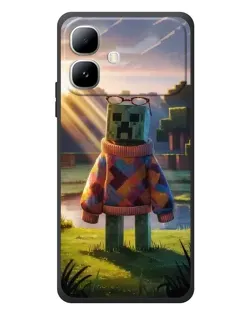 Чехол для Infinix Smart 20 с картинкой «Крипер в свитере»