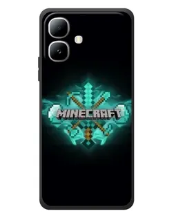 Чехол для Infinix Smart 20 с картинкой «Minecraft Diamond лого»