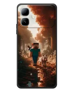 Чехол для Infinix Smart 20 с картинкой «Стив в лесу»