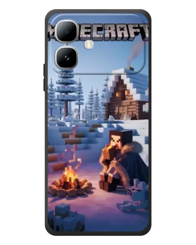 Чехол для Infinix Smart 20 с картинкой «Зимний Minecraft»