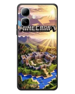 Чехол для Infinix Smart 20 с картинкой «Minecraft панорама»