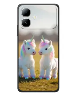 Чехол для Infinix Smart 20 с картинкой «Пара единорогов»