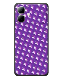 Чехол для Infinix Smart 20 с картинкой «Единороги на фиолетовом»